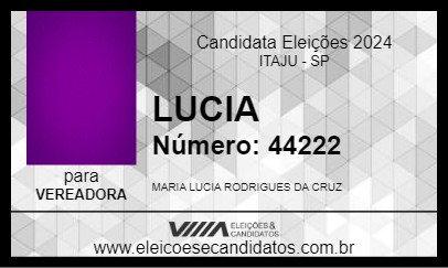 Candidato LUCIA 2024 - ITAJU - Eleições