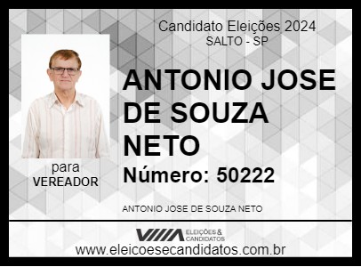 Candidato ANTONIO JOSE DE SOUZA NETO 2024 - SALTO - Eleições