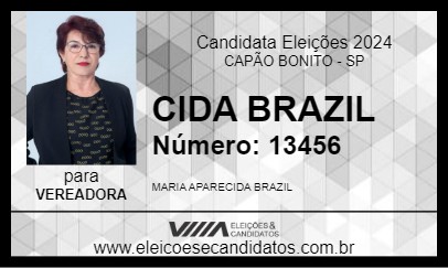 Candidato CIDA BRAZIL 2024 - CAPÃO BONITO - Eleições