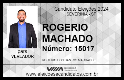 Candidato ROGERIO MACHADO 2024 - SEVERÍNIA - Eleições