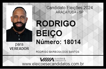 Candidato RODRIGO BEIÇO 2024 - ARAÇATUBA - Eleições