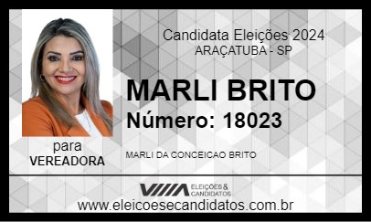 Candidato MARLI BRITO 2024 - ARAÇATUBA - Eleições