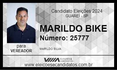 Candidato MARILDO BIKE 2024 - GUAREÍ - Eleições