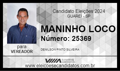 Candidato MANINHO 2024 - GUAREÍ - Eleições