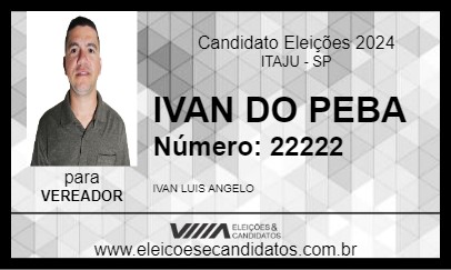 Candidato IVAN DO PEBA 2024 - ITAJU - Eleições