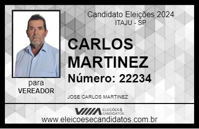 Candidato CARLOS MARTINEZ 2024 - ITAJU - Eleições