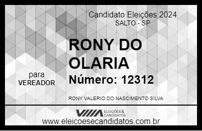 Candidato RONY DO OLARIA 2024 - SALTO - Eleições