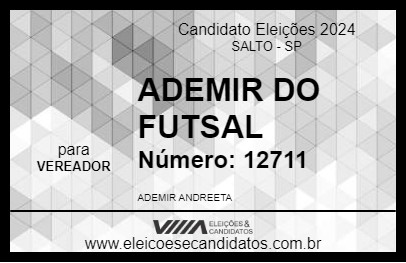 Candidato ADEMIR DO FUTSAL 2024 - SALTO - Eleições