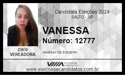 Candidato VANESSA 2024 - SALTO - Eleições