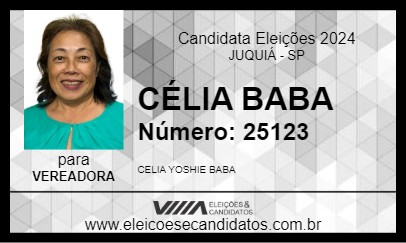 Candidato CÉLIA BABA 2024 - JUQUIÁ - Eleições