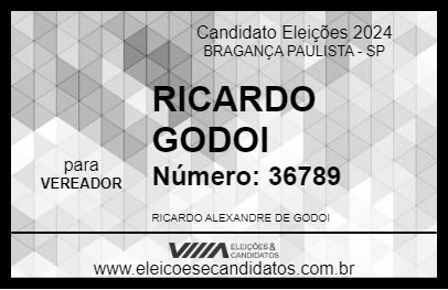 Candidato RICARDO GODOI 2024 - BRAGANÇA PAULISTA - Eleições