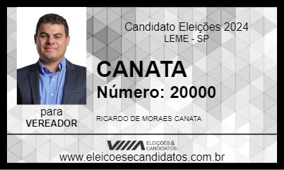 Candidato RICARDO CANATA 2024 - LEME - Eleições