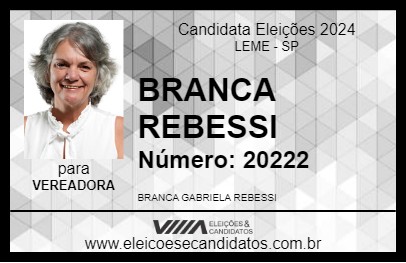 Candidato BRANCA REBESSI 2024 - LEME - Eleições