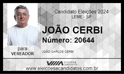 Candidato JOÃO CERBI 2024 - LEME - Eleições