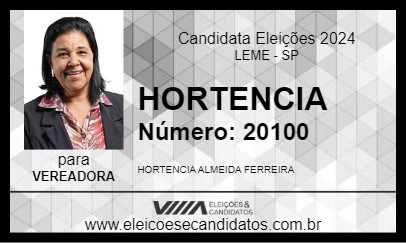 Candidato HORTENCIA 2024 - LEME - Eleições