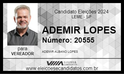 Candidato ADEMIR LOPES 2024 - LEME - Eleições