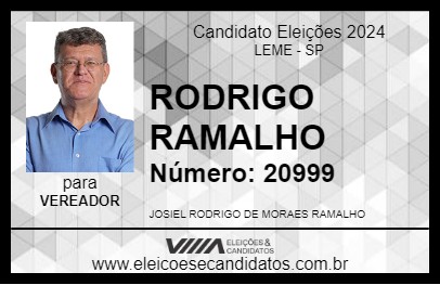 Candidato RODRIGO RAMALHO 2024 - LEME - Eleições