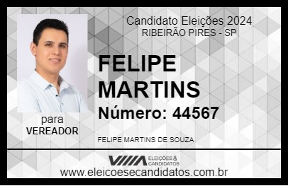 Candidato FELIPE MARTINS 2024 - RIBEIRÃO PIRES - Eleições