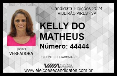 Candidato KELLY DO MATHEUS 2024 - RIBEIRÃO PIRES - Eleições