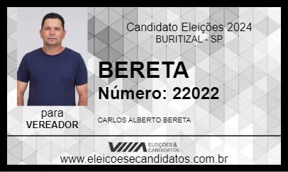 Candidato BERETA 2024 - BURITIZAL - Eleições