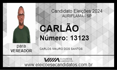 Candidato CARLÃO 2024 - AURIFLAMA - Eleições