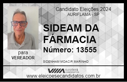 Candidato SIDEAM DA FÁRMACIA 2024 - AURIFLAMA - Eleições