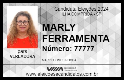 Candidato MARLY FERRAMENTA 2024 - ILHA COMPRIDA - Eleições