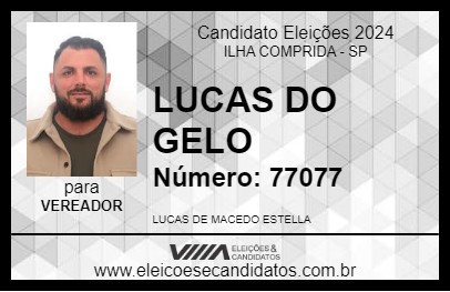 Candidato LUCAS DO GELO 2024 - ILHA COMPRIDA - Eleições