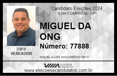 Candidato MIGUEL DA ONG 2024 - ILHA COMPRIDA - Eleições