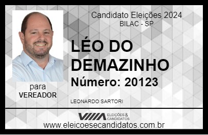 Candidato LÉO DO DEMAZINHO 2024 - BILAC - Eleições