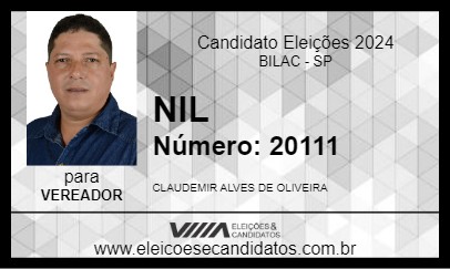 Candidato NIL 2024 - BILAC - Eleições