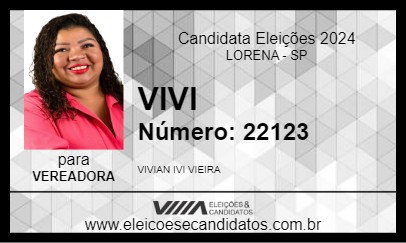 Candidato VIVI 2024 - LORENA - Eleições