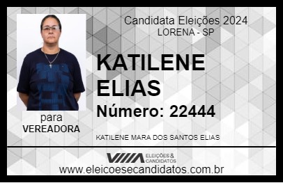 Candidato KATILENE ELIAS 2024 - LORENA - Eleições