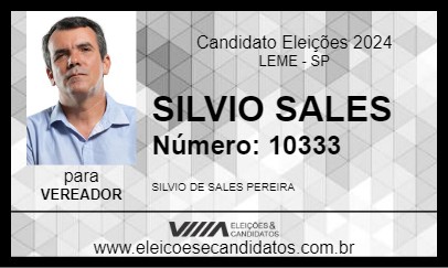 Candidato SILVIO SALES 2024 - LEME - Eleições