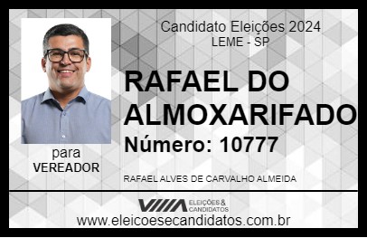 Candidato RAFAEL DO ALMOXARIFADO 2024 - LEME - Eleições