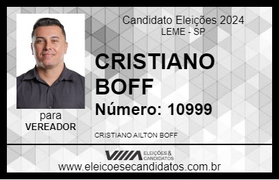 Candidato CRISTIANO BOFF 2024 - LEME - Eleições