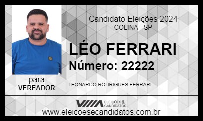 Candidato LÉO FERRARI 2024 - COLINA - Eleições