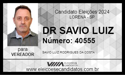 Candidato DR SAVIO LUIZ 2024 - LORENA - Eleições