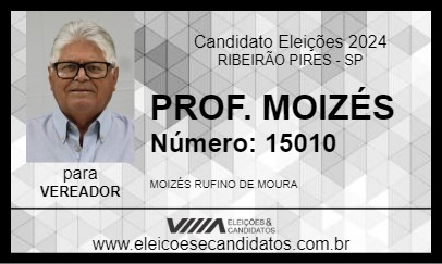 Candidato PROF. MOIZÉS 2024 - RIBEIRÃO PIRES - Eleições