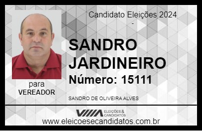 Candidato SANDRO JARDINEIRO 2024 - RIBEIRÃO PIRES - Eleições