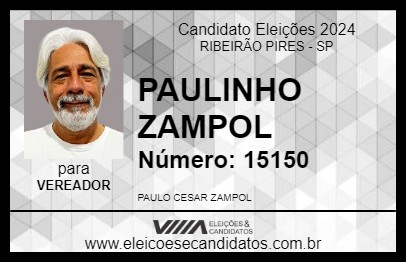 Candidato PAULINHO ZAMPOL 2024 - RIBEIRÃO PIRES - Eleições