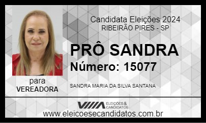 Candidato PRÔ SANDRA 2024 - RIBEIRÃO PIRES - Eleições