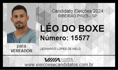 Candidato LÉO DO BOXE 2024 - RIBEIRÃO PIRES - Eleições