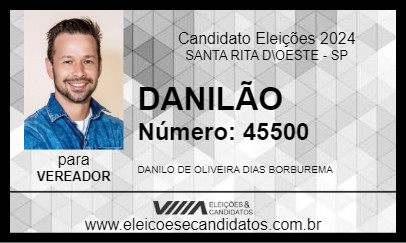 Candidato DANILÃO 2024 - SANTA RITA D\OESTE - Eleições