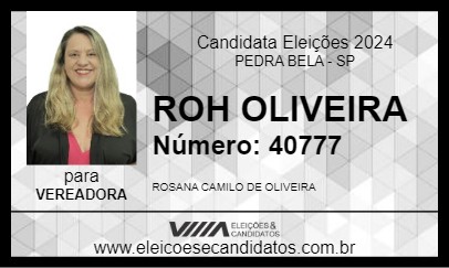 Candidato ROH OLIVEIRA  2024 - PEDRA BELA - Eleições