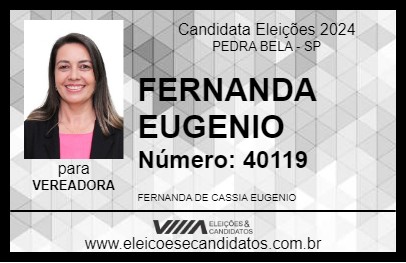 Candidato FERNANDA EUGENIO  2024 - PEDRA BELA - Eleições