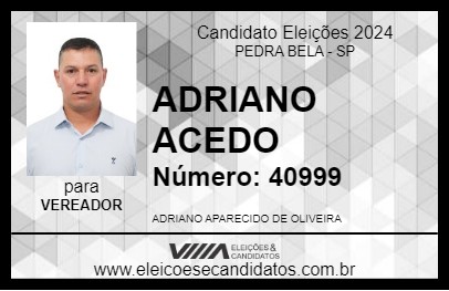 Candidato ADRIANO GUAÇU 2024 - PEDRA BELA - Eleições