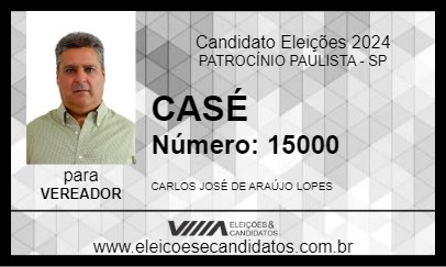 Candidato CASÉ 2024 - PATROCÍNIO PAULISTA - Eleições