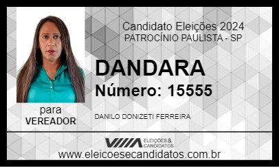 Candidato DANDARA 2024 - PATROCÍNIO PAULISTA - Eleições