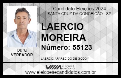 Candidato LAERCIO MOREIRA 2024 - SANTA CRUZ DA CONCEIÇÃO - Eleições